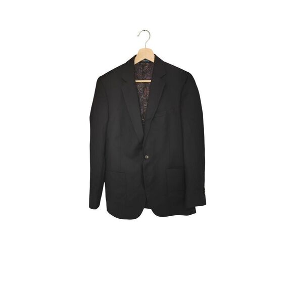 The Society Shop Men's Custom Made Wool Navy 1 of 1 Blazer 38 Short - Picture 1 of 9